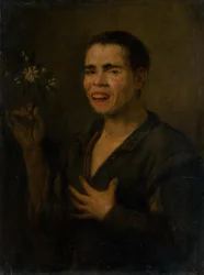 Junge mit Orangenblüte
